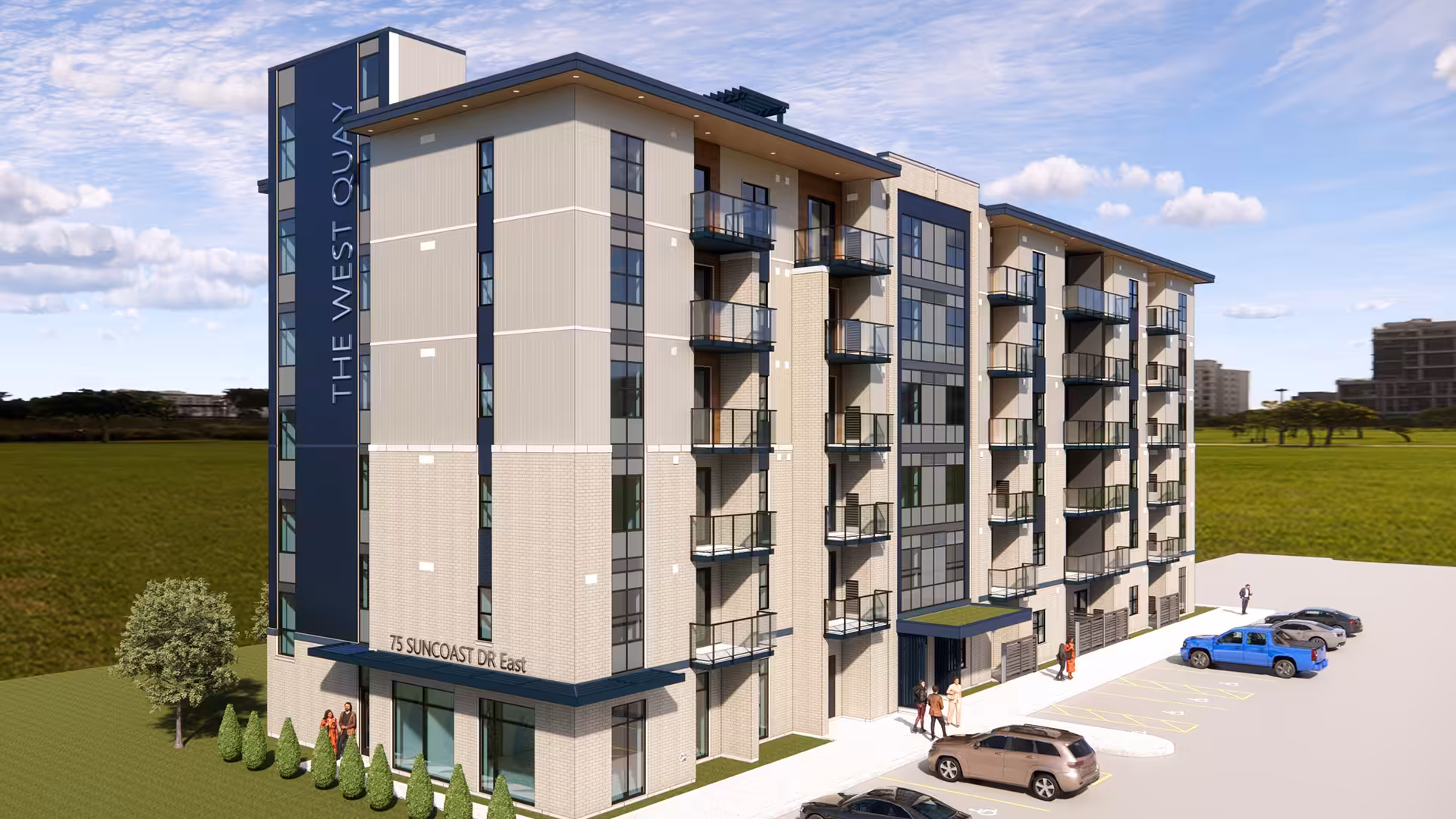 Goderich rental apartments in a 6-story apartment residence on Suncoast Drive that will offer sophisticated living just minutes from the shores of Lake Huron. Coming Soon in Fall 2026!